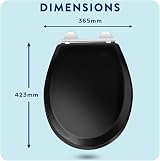 Croydex Lene Flexi-Fix Matt Black Soft Close Toilet Seat view 3