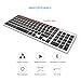 Bluetooth Keyboard, Vive Comb Rechargeable Portable BT Wireless Keyboard with Number Pad Full Size Design for Laptop Desktop PC Tablet, Windows iOS Android-Black and Silver