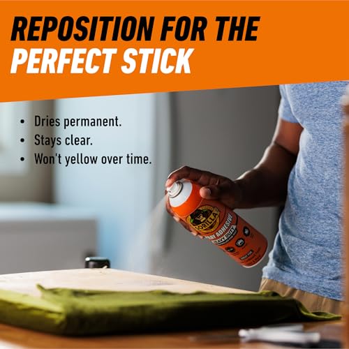 Gorilla Heavy Duty Spray Adhesive, Multi-Purpose, Indoor Outdoor, 396g | Permanent Bond Formula With Wide Pad Nozzle And Controlled Spray For Clean, Even Coverage On Projects