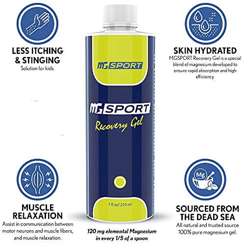 Magnesium Gel for Leg Cramps high Absorption 7 oz. Topical Muscle
