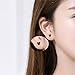 XZP Mixed Shapes Stainless Steel Stud Earrings Heart Square Round Fashion Zirconia Jewelry 7 Pairs In Set For Women Gift 5mm