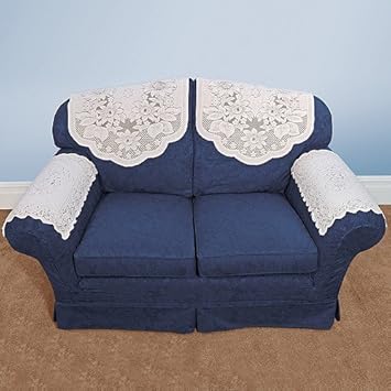 Amazon Com Betterware White Sofa Arm Covers Set Of 2 23 X 15