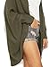 Romwe Women's Loose Long Sleeve Open Front Knit Cardigan Sweater Army Green one-Size
