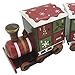PIONEER-EFFORT Christmas Wooden Advent Calendar Train with Hand Painted Patterns and 24 Drawers to Fill Candy or Small Gifts Christmas Tabletop Decoration 16 Inch (Traditional Color-Medium Size)