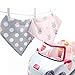 AIVIA Baby Bandana Bib 5-Pack Set For Girls - Absorbent Soft Cotton Perfect for Drooling and Teething (Sweet Heart Collection)