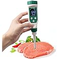 WUYE Digital Food 0.00-14.00 PH Meter High Accuracy Sensors,Intelligent Temp Acidity Tester,BT Mobilephone APP Control for Br