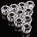 Dealglad 10pcs Acrylic Clear Ring Earrings Jewelry Storage Box Display Organizer Gift Case (Black)