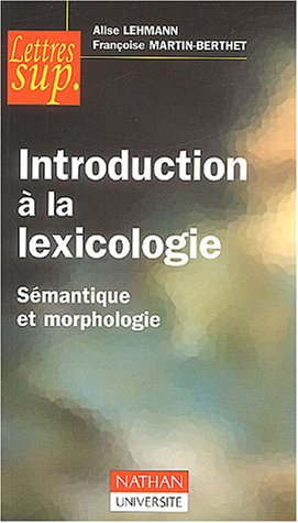 Introduction à la lexicologie