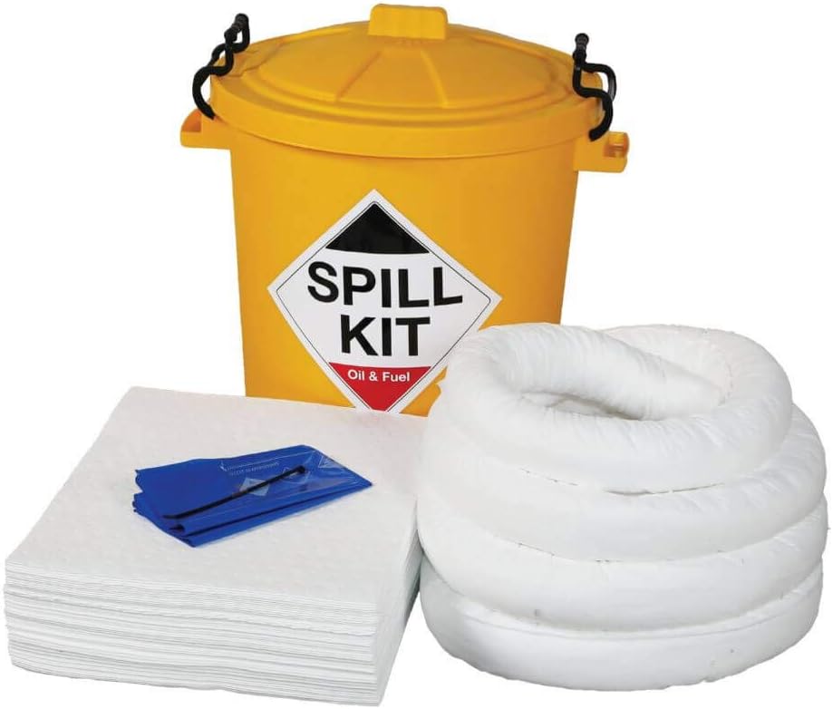 65 LTR Oil & Fuel Spill Kit with Storage Bin Amazon.co.uk Office Products