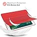 MoKo Case Fit 2018/2017 iPad 9.7 6th/5th Generation - Slim Lightweight Smart Shell Stand Cover with Translucent Frosted Back Protector Fit Apple iPad 9.7 Inch 2018/2017, RED(Auto Wake/Sleep)