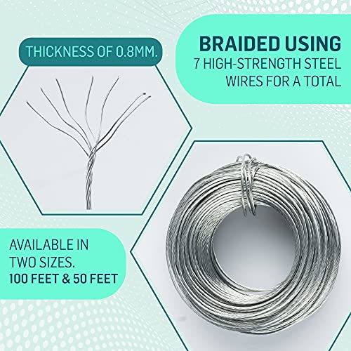 SENBACH 100Ft Picture Hanging Wire for Photos, Picture Wire for Mirrors