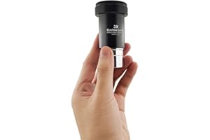 POCNSEN 3X Barlow Lens 1.25 inch Telescope Accessory Fully Metal Multi-Coated Barlow Lens with M42 Thread Camera Connect Interface for Telescope Eyepiece