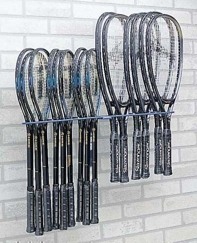 Squash & Tennis Storage Rack Multi Sports Racquets Holder For 20 Rackets