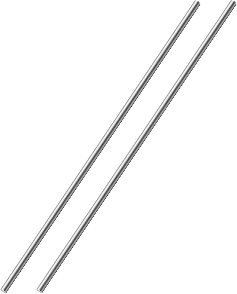 OFFCUP 5mm x 250mm Stainless Steel Round Rods 2pcs