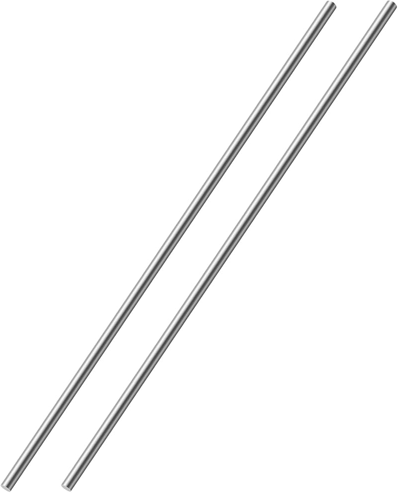 OFFCUP 5mm x 250mm Stainless Steel Round Rods 2pcs