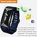 Willful Fitness Tracker, Fitness Watch Heart Rate Monitor Watch Pedometer Waterproof with Step Counter,Calories,Sleep Monitor,Alarms,Music Control,Call SMS SNS Notice for Men Women Kids Blue
