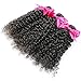 Original Queen 100% Brazilian Unprocessed Virgin Kinky Curly Human Hair Weave 3 Bundles With Closure Deep Curly Hair Extensions Mixed Length 12 14 16inches With 12inches Free Part Closure