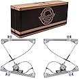 Brock Aftermarket Replacement Front Driver Left Passenger Right Power Window Regulator with Motor Compatible with 2003-2009 Hummer H2