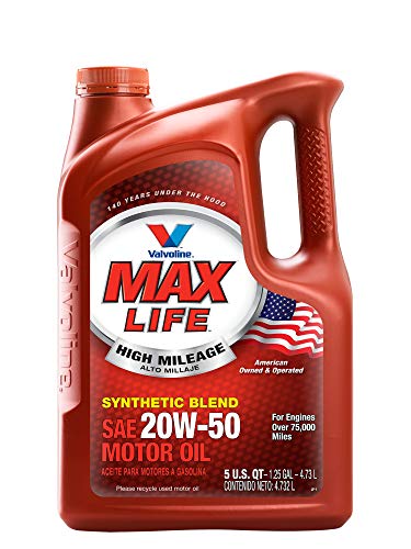 Valvoline High Mileage with MaxLife Technology 20W-50 Synthetic Blend Motor Oil - 5qt (833358)