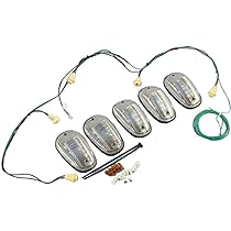 Partsam 5X 264159AM 5-5050-SMD T10 194 Amber LED Cab Marker Roof Running Lights Wiring Pack Compatible C1500 C2500 C3500 K1500 K2500 K3500 1988 2002