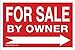 for Sale by Owner Sign Kit - 3 Double Sided Signs & 3 Heavy Duty H-Stakes - Red Property Signs 18