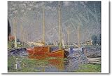 Red Boats at Argenteuil (1875) - Claude Monet - NEW
