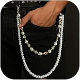 Layered Chain for Men Women Flower Pants Wallet Chain Jeans Chain Wallet Chain Layered Pocket Chains Keychain Chain Punk Jewelry