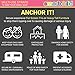 SmartChild Anti Tip Safety Straps | Anchor Flat Screen TV or Furniture to Wall | Extra Strong Metal (Nickel Effect) | Baby & Child Proof, Seniors Safety, Earthquake & RV Protection (2 x Black Straps)