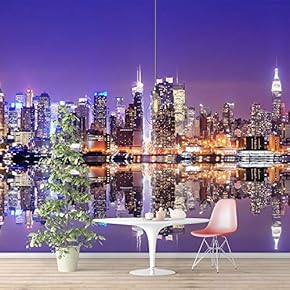 Wall Murals for Bedroom Brooklyn Bridgeand Newyork City Large Removable Wallpaper Peel and Stick Wall Stickers - 66x96 inches