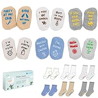 Baby Socks Gift Set, Shower Gifts Newborn Funny Present, 6 Pair, For 0-12 Months (unisex)
