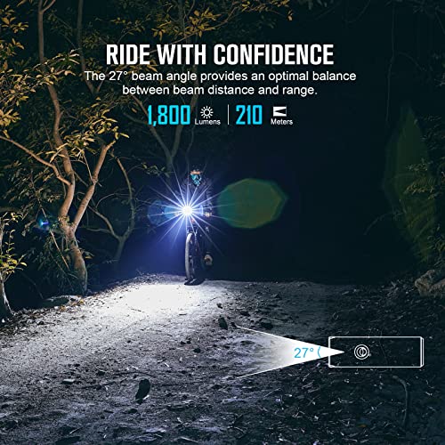 OLIGHT BFL1800 Bike Headlights 1,800 Lumen LED Bike Light, MCC1AL