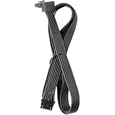 CableMod Basics Universal 12V-2x6 PCIe Cable (Black, 16-pin, 90&deg; A, 60cm) | 16-pin to 16-pin, 60cm. 12V-2x6 StealthSense connector. Works with any PSU with native 12V-2x6 output.