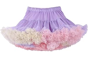 Alunsito Infant Baby Girl's Fluffy Tutu Skirt Toddler Tulle Birthday Party Tiered Princess Tutu Pettiskirt