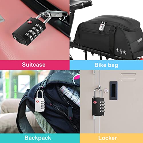 ZHEGE Travel Lock 2 Pack, TSA Approved Luggage Locks with Flexible