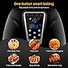 Muzili-Air-Fryer-Digital-Mini-Air-Fryer-6-in-1-Oil-Free-Healthy-Fryer-Family-Size-Capacity-OvenCooker-for-Low-Fat-Cooking-Timer-and-Fully-Adjustable-Temperature-Control-LED-Display Muzili Air Fryer, Digital Mini Air Fryer 6-in-1 Oil Free Healthy Fryer Family-Size Capacity Oven/Cooker for Low Fat Cooking Timer and Fully Adjustable Temperature Control, LED Display