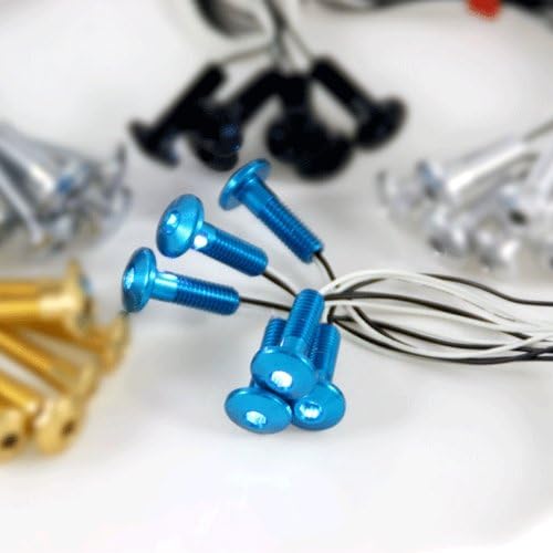 Sportbike LED Headlite / 6mm Windscreen Bolts, 6 PK BLUE