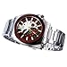 Casio Men's MTP1316D-4AV Silver Stainless-Steel Quartz Watch with Red Dial