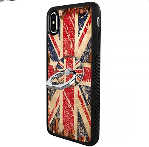 British Flag iPhone X iPhone 10 Case with Ring Holder Stand TPU Rubber case only for iPhone X iPhone 10
