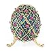 Apropos Hand-Painted Vintage Style Faberge Egg with Rich Enamel and Sparkling Rhinestones Jewelry Trinket Box (Lavender Roses)