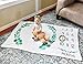 Tiny Steps Baby Monthly Milestone Blanket - Thick Fleece (60 x 40 Inch) Leafy Wreath Marker Cute Headband and Box Included | Photo Backdrop Customized Memory for Newborn Boy Girl Twin Shower Registry