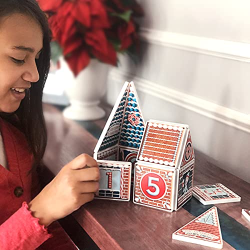 CreateOn Gingerbread Advent Calendar MagnaTiles Structure Set, The