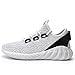 Hetohec Sport Baseball Shoes Knitted Fashion Outdoor Sneakers Lightweight Gym Athletic Shoe for Men Trail Workout(1266White46)