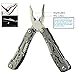 Touchshop 12-in-1 Multi Tool Pliers Portable Outdoor Folding Pocket Multitool with Nylon Sheath, Knife, Pliers, Screwdriver and More, Stainless Steel