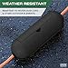 Iron Forge Cable Outdoor Extension Cord Cover 3 Pack - Black Weather Resistant Plug Connector Safety Seal for Outside, Mini Holiday Light Cord Protector and Christmas Light Plug Cover