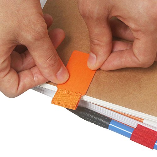 Pen Loop Holder, Self-Adhesive Leather Pen Pencil Holder with Elastic Loop, Adhesive Pen Loop for Notebook, Planners, Calendars, Clipboards etc. (6 Colors 12 Packs)