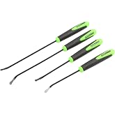 OEMTOOLS 25429 4-Pc O Ring &amp; Seal Removal Pick Set, Short &amp; Long Spoon Type | Rubber Grip Handle for Comfort, 2 Contoured Tips and 2 Spoon Tips, 5-1/2" and 8-1/2" Lengths