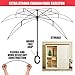 Monstleo Inverted Umbrella,Double Layer Reverse Umbrella for Car and Outdoor Use by, Windproof UV Protection Big Straight Umbrella with C-Shaped Handle and Carrying Bag (Summerhouse)