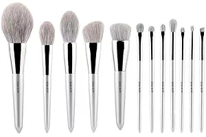 LIM-LIW 12Pcs Makeup Brush Set LlM-LlW Professional Travel Makeup Brushes Set with Case Foundation Brush Powder Brush Blush Brush Eye Shadow Brush Contour Brush Highlighter Brush