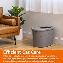 Amazon Basics Large Cat Litter Box with High