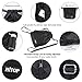 HITOP Drawstring Backpack, Waterproof Snow Resistant Lightweight Sport Gym Bag For Men and Women (Black)